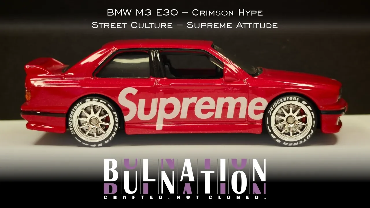 BMW M3 E30 – Crimson Hype - Street Culture – Supreme Attitude