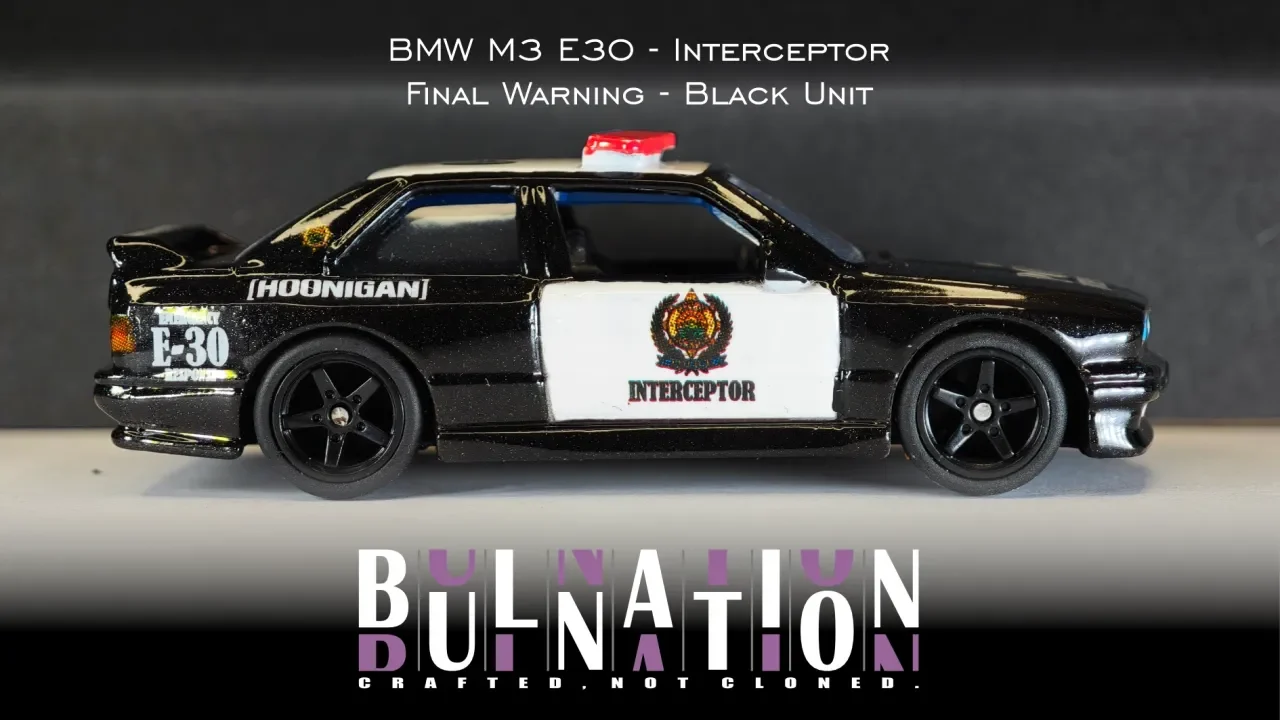 BMW M3 E30 - Interceptor - Final Warning - Black Unit
