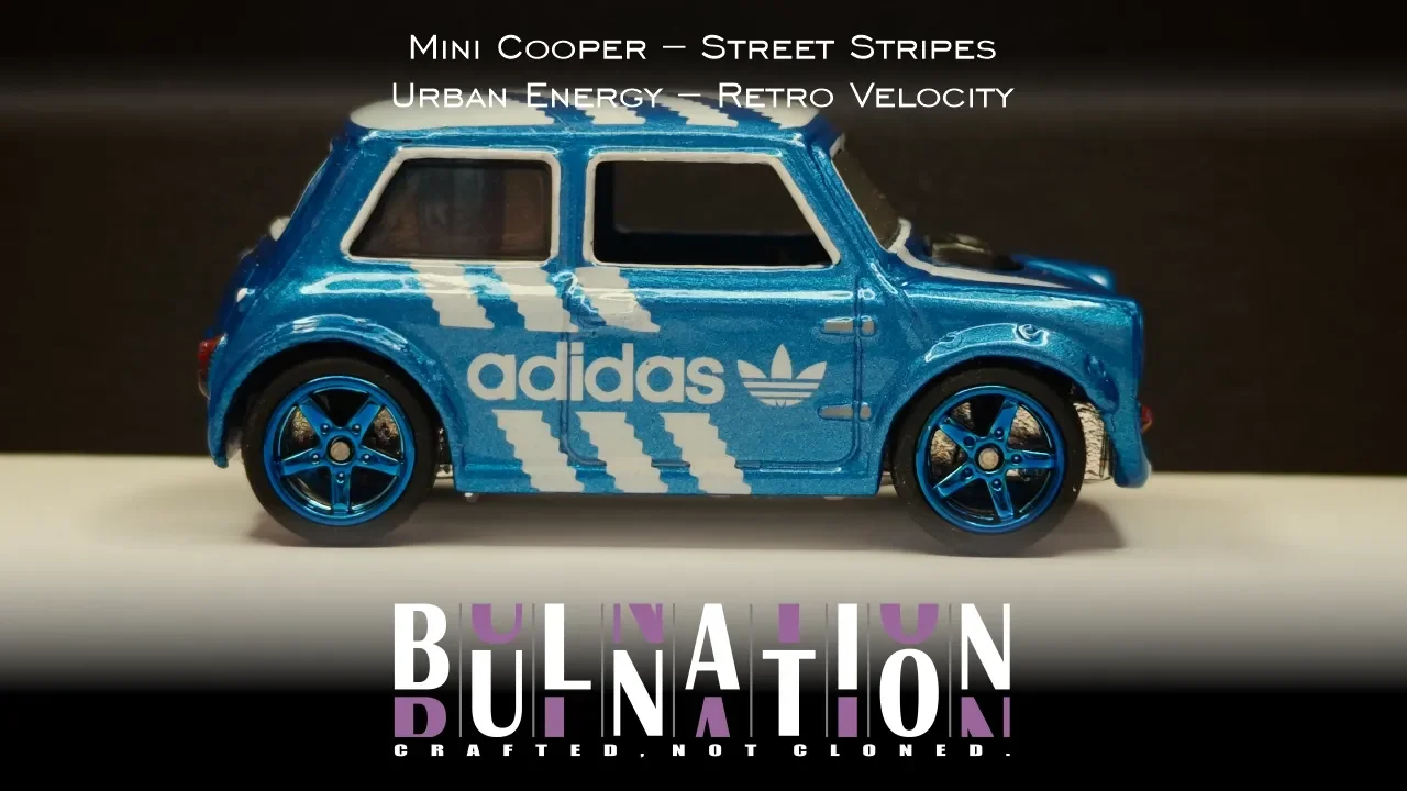 Mini Cooper – Street Stripes - Urban Energy – Retro Velocity