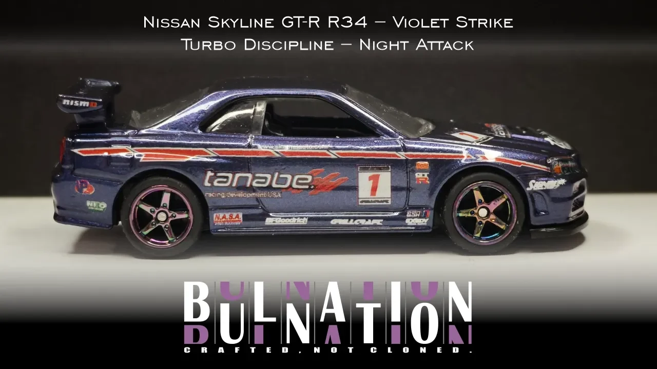 Nissan Skyline GT-R R34 - Violet Strike - Turbo Descipline - Night Attack