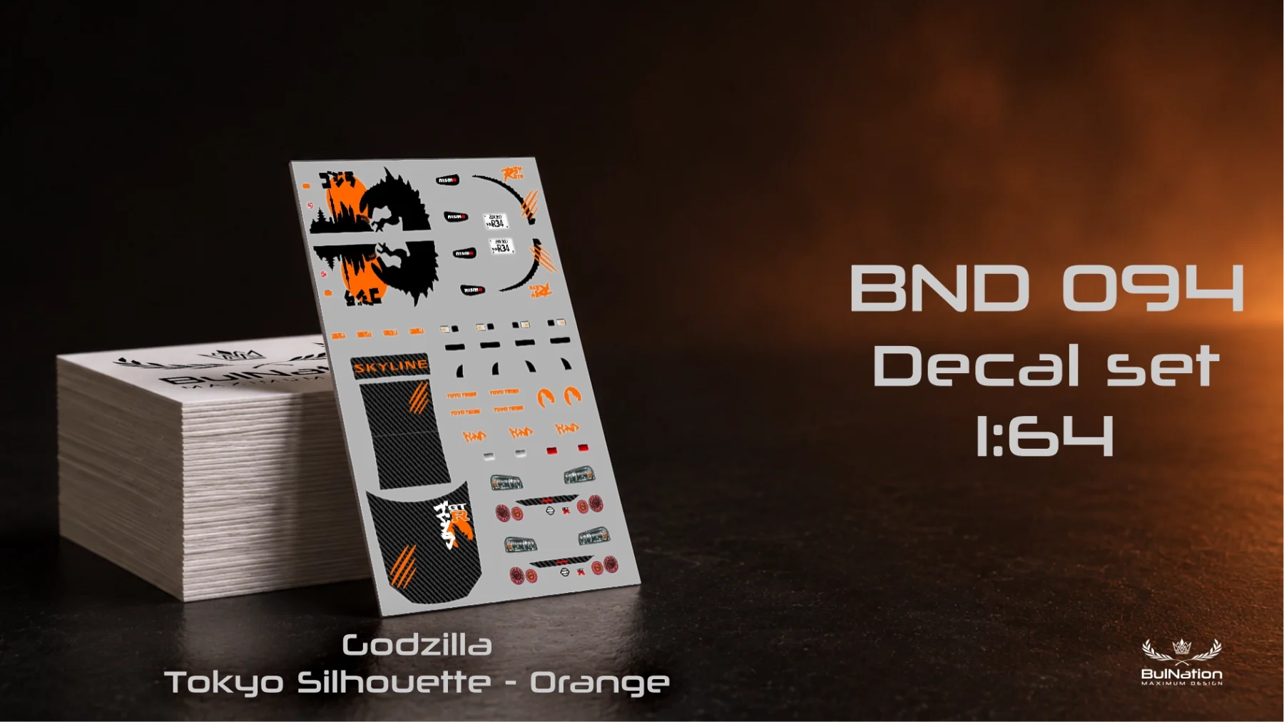 Godzilla - Tokyo Silhouette - Orange